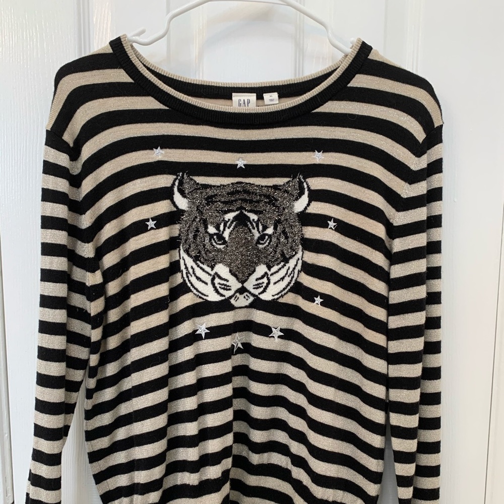 GAP tiger sweater tan/black